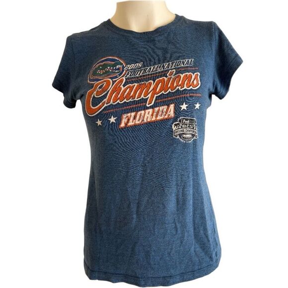 Sun & Ocean small women’s blue t-shirt Florida football 2009 Champions comfy lou - Picture 1 of 4